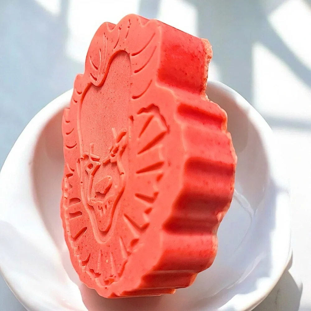 Cherry lime SHIMMER SOAP handmade 4x3in 5oz shea butter coconut oil based IT